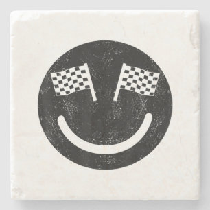 Racing smile for Race Car Parties Stone Coaster