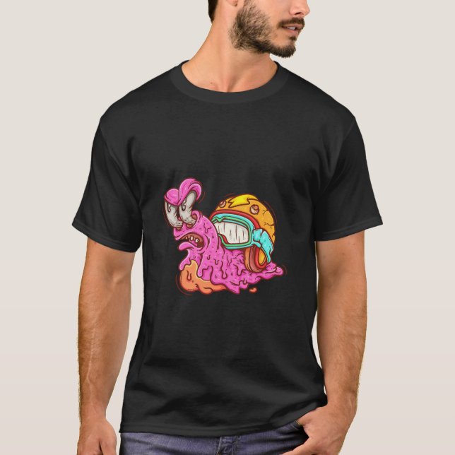 Racing Snail  T-Shirt (Front)
