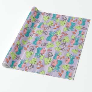 Racing Snails And Birds Wrapping Paper
