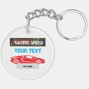 Racing Speed Car Design – Fast Motorsport Performa Key Ring