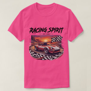 Racing Spirit Vintage Sports Car Sunset Drift T-Shirt