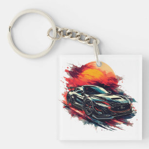 Racing Sports Car Key Ring