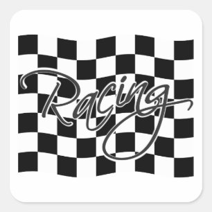 Racing stickers, customise square sticker