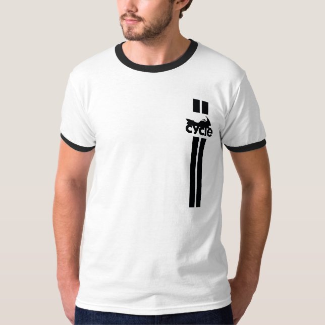 Racing Stripe Motorcycle T-Shirt (Front)