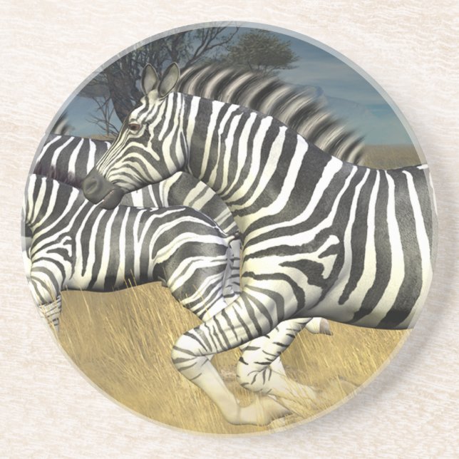 Racing Stripes - Zebra Coaster (Front)
