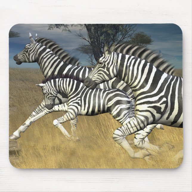 Racing Stripes, Zebra Mouse Pad (Front)