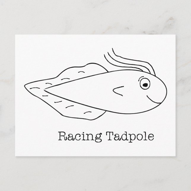 Racing Tadpole Postcard (Front)