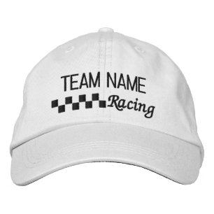 Racing Team Check Embroidered Hat