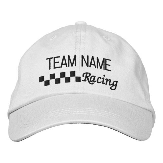 Racing Team Check Embroidered Hat (Front)