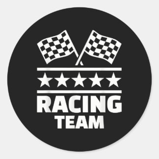 Racing Team  Classic Round Sticker