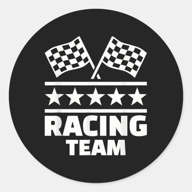 Racing Team  Classic Round Sticker (Front)
