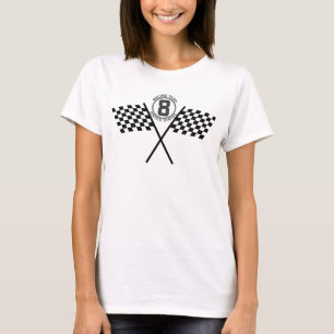 Racing Team United States 8 with Racing Flags T-Shirt
