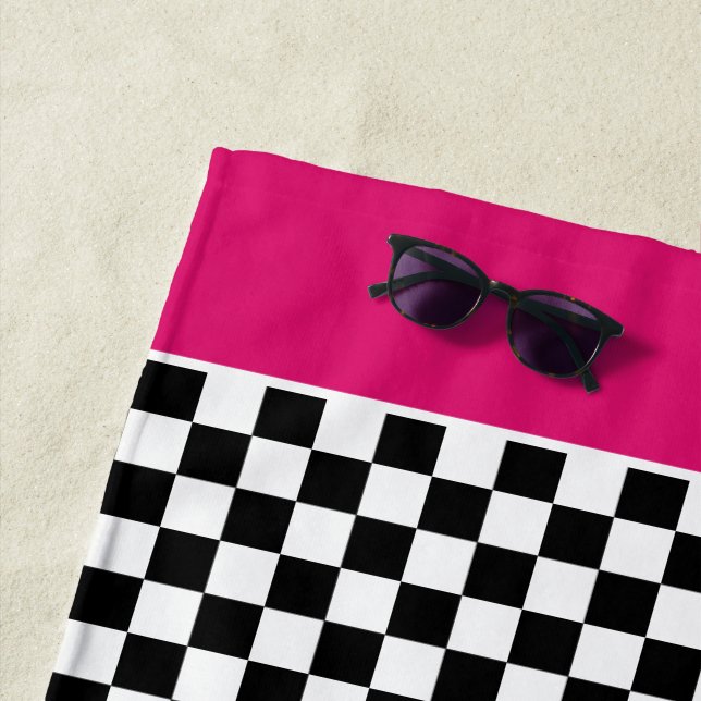 Racing Theme Personalised Beach Towel (In Situ)