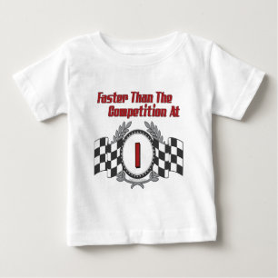 Racing Themed 1st Birthday Baby T-Shirt