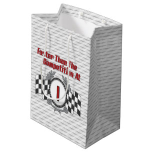 Racing Themed 1st Birthday Medium Gift Bag