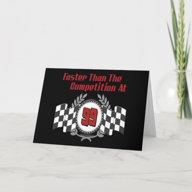 Racing Themed Birthday Gifts Card (Front)