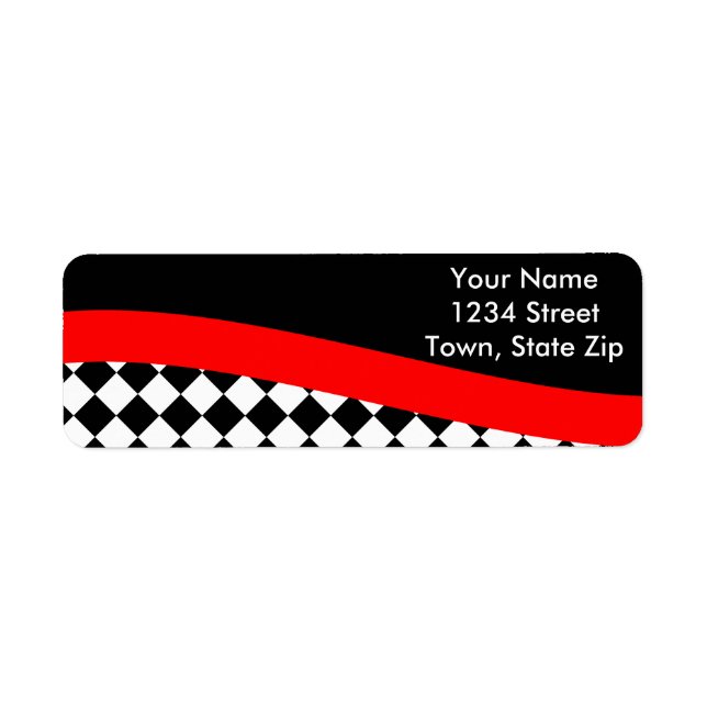Racing Themed Mailing Labels (Front)