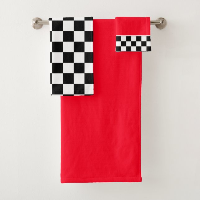Racing Themed Red Towel Set (Insitu)