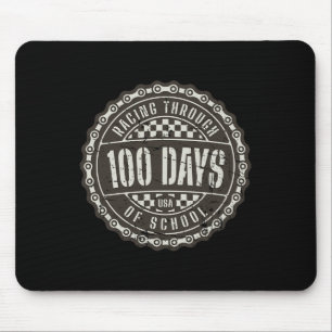 Racing Through 100 Days of School - Motorcycle Dir Mouse Mat