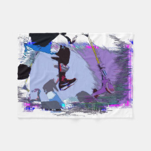 Racing To Scoot - Stunt Scooter Fleece Blanket