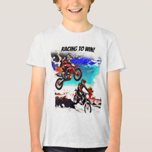 Racing To Win - Motocross Racers Tri-Blend Shirt