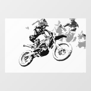 Racing to Win - Motocross Racers Window Cling
