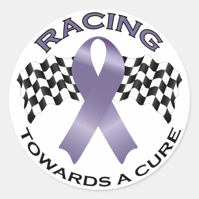 Racing Towards a Cure v2 - All Cancer - sticker 5 (Front)