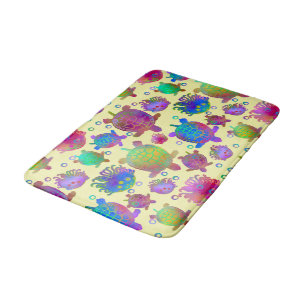 Racing with Turtles for Breakfast Bath Mat