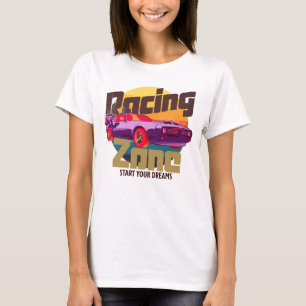 Racing Zone futuristic motors cyber sunset T-Shirt