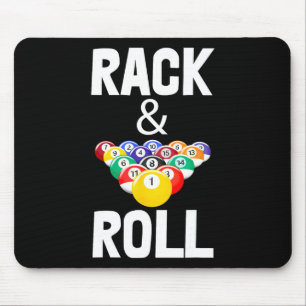 Rack & Roll Tee Shirts Cool Billiard Ball Tees Mouse Mat