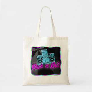 Rack and Roll Epic Stereo Salute Retro Slogan Tote Bag