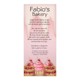 Rack Card Bakery Busniess, Caterer, Coffee Shop