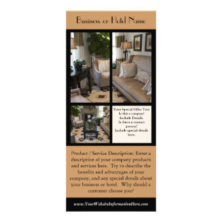 Rack Card for Hotels, Businesses, Restaurant