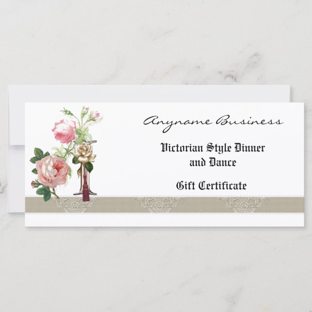 Rack Card Gift Certificate Monogram I (Front)