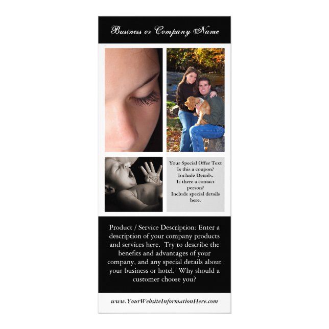 Rack Card Printing, Photography or Wedding (Front)