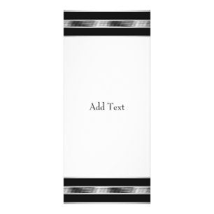 Rack Card Silver Grey Black Chrome Metal White