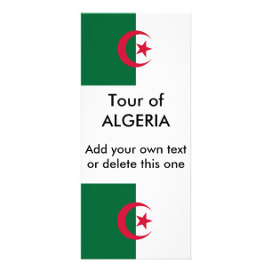 Rack Card with Flag of Algeria