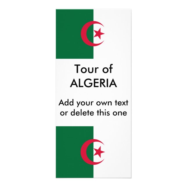 Rack Card with Flag of Algeria (Front)