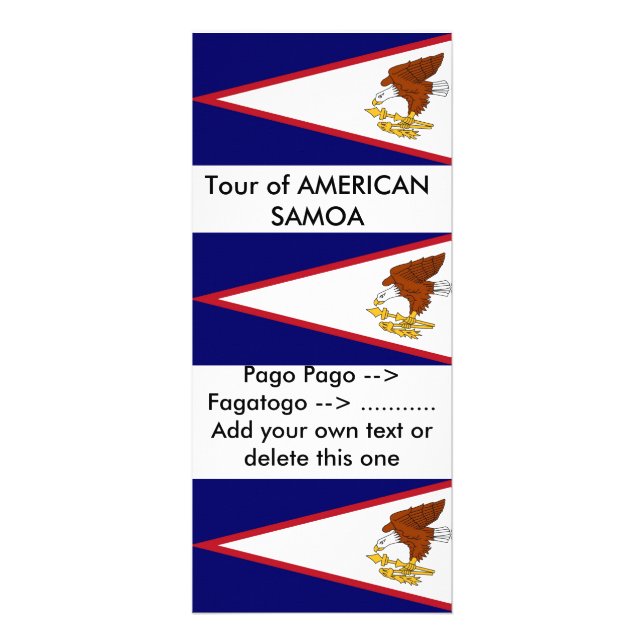 Rack Card with Flag of American Samoa, U.S.A. (Front)