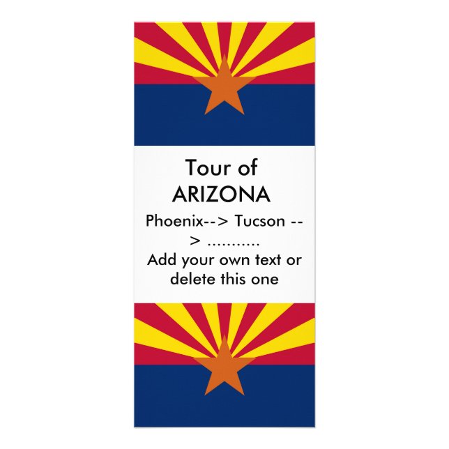 Rack Card with Flag of Arizona, U.S.A. (Front)