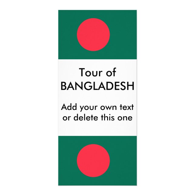 Rack Card with Flag of Bangladesh (Front)