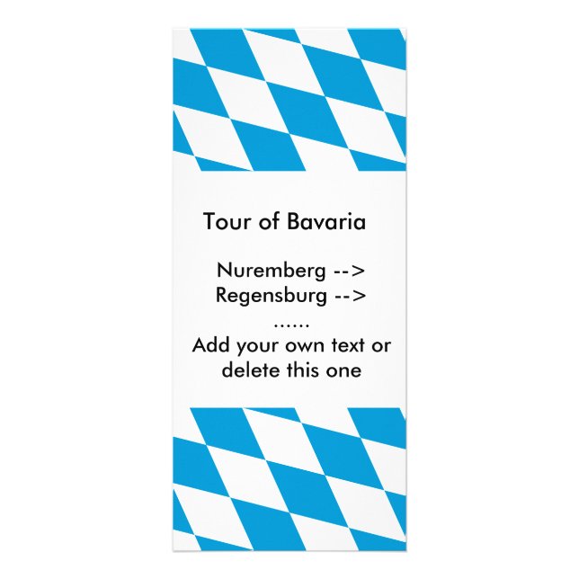 Rack Card with Flag of Bavaria (Front)