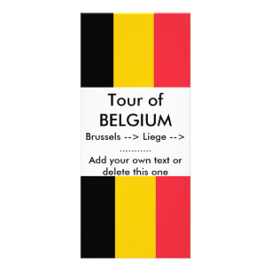 Rack Card with Flag of Belgium