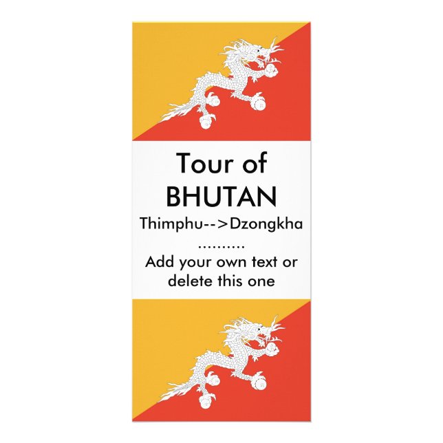Rack Card with Flag of Bhutan (Front)