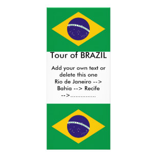 Rack Card with Flag of Brazil