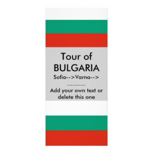 Rack Card with Flag of Bulgaria
