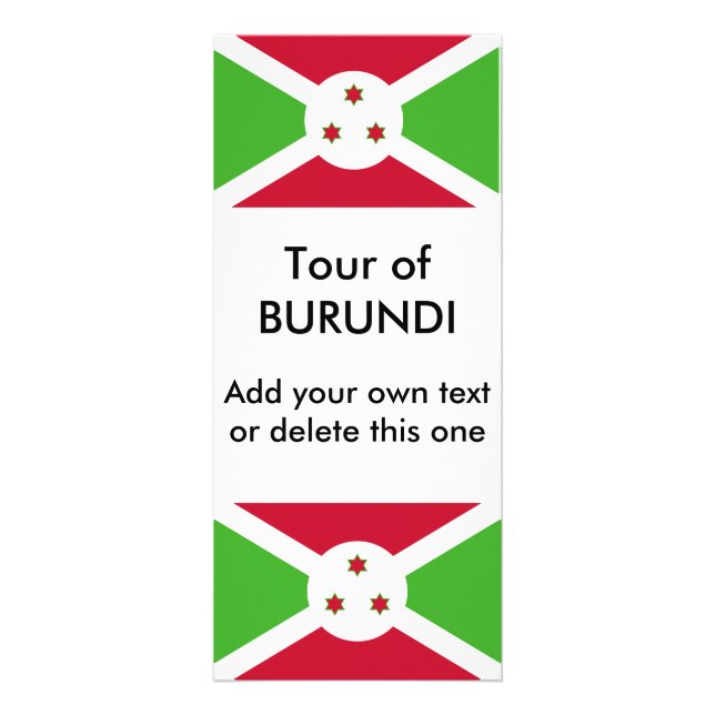 Rack Card with Flag of Burundi (Front)
