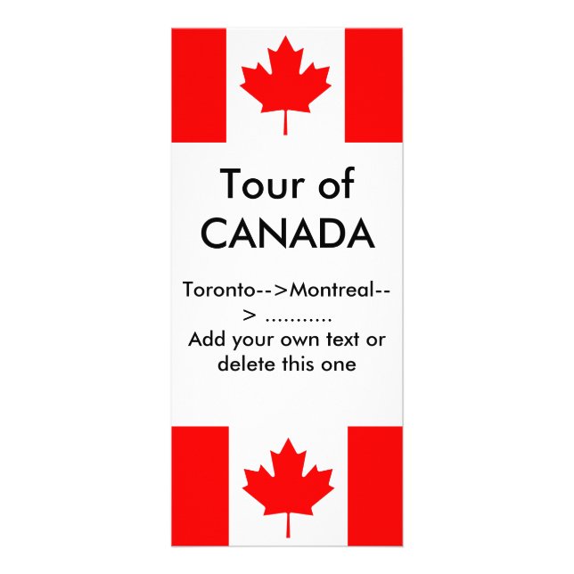 Rack Card with Flag of Canada (Front)