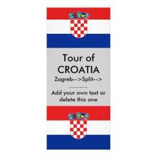 Rack Card with Flag of Croatia