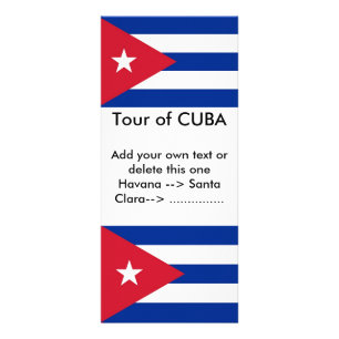 Rack Card with Flag of Cuba